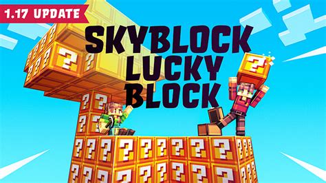 skyblock lucky block mcpe